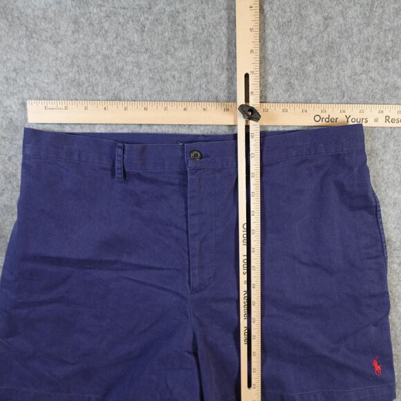 Vintage Ralph Lauren Shorts Womens 14 Preppy Chino Golf Blue 5" Old Money - Picture 2 of 9